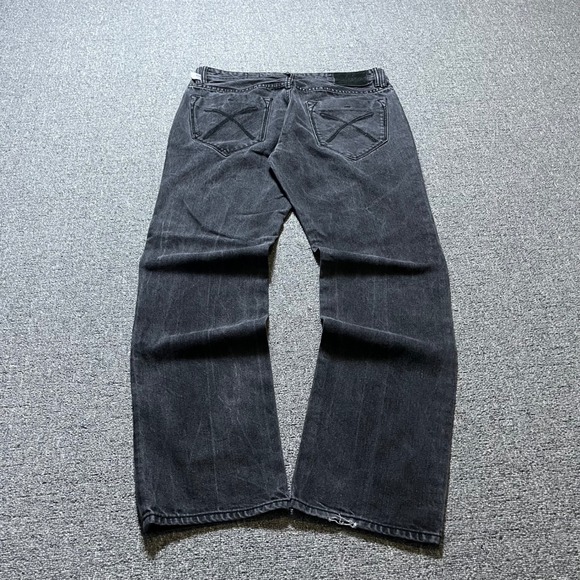 Akoo Other - AKOO Jeans 36 Black Wash Denim Straight Leg Streetwear Baggy Hip Hop